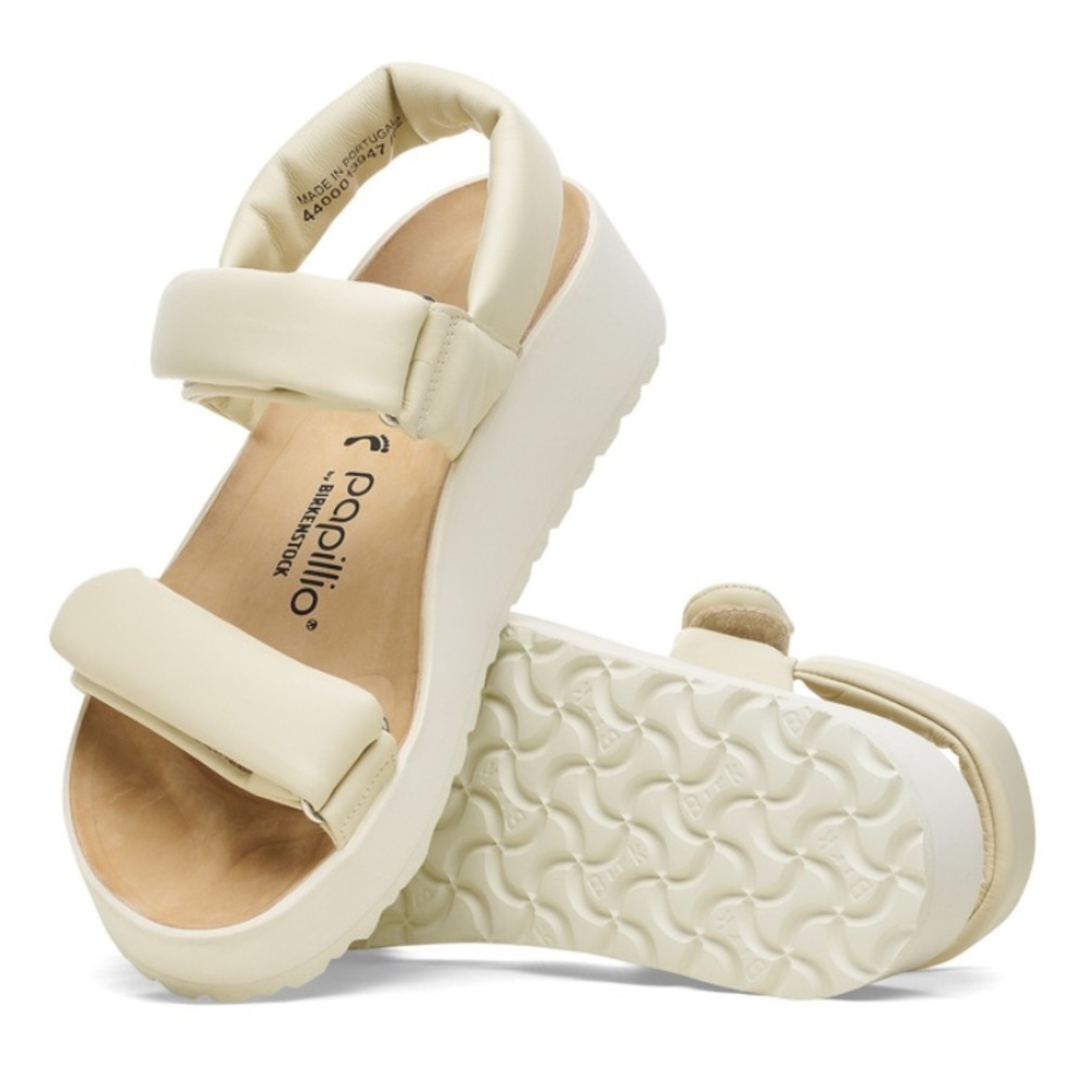 Birkenstock PAPILLIO Theda Platform Wedge In Natural Leather Sz L 8 M6 39